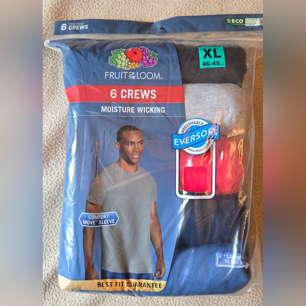 Mens Fruit Of The Loom T Shirt 6 Pack